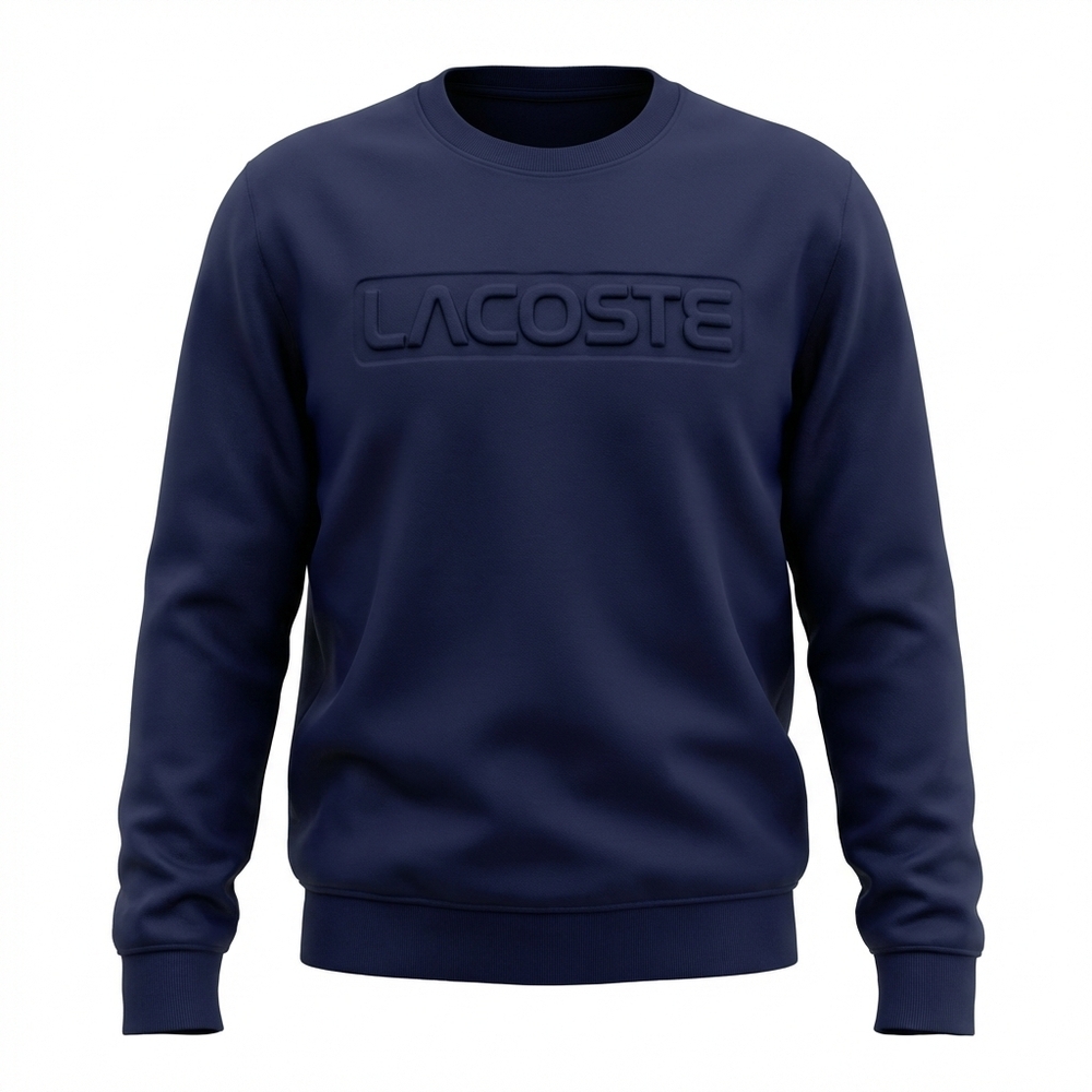 Lacoste Deep Blue Crewneck Sweatshirt Size Small Oversized